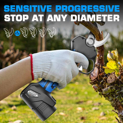 28mm electric pruning shears,progressive cut,for garden|16.8V-2*2Ah|Working 6-8h|850W| PRU-28SE - Swansoft Europe