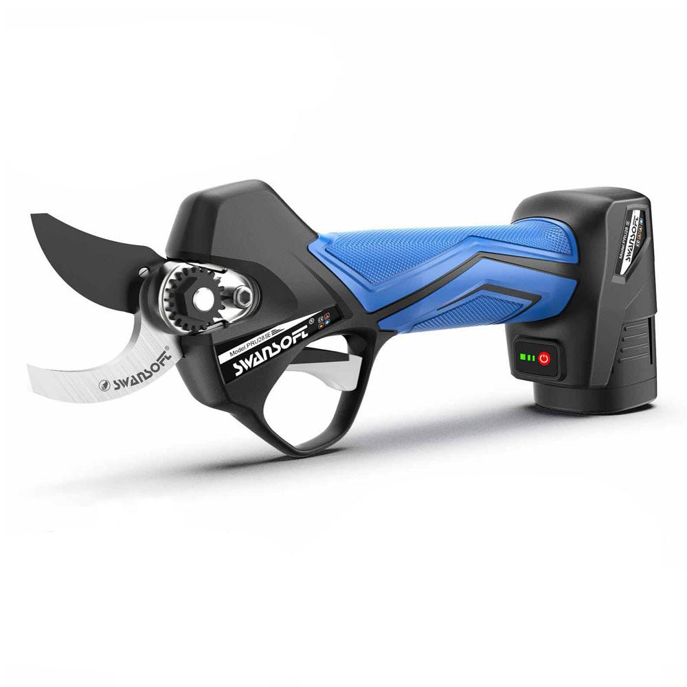 28mm electric pruning shears,progressive cut,for garden|16.8V-2*2Ah|Working 6-8h|850W| PRU-28SE - Swansoft Europe