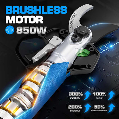 28mm electric pruning shears,progressive cut,for garden|16.8V-2*2Ah|Working 6-8h|850W| PRU-28SE - Swansoft Europe