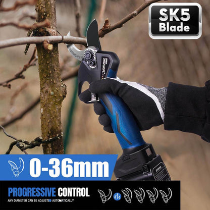 36mm Electric Secateurs||16.8V-2*4Ah|pruning scissors for vineyards & orchard|Working8-10h|900W | PRU36 - Swansoft Europe