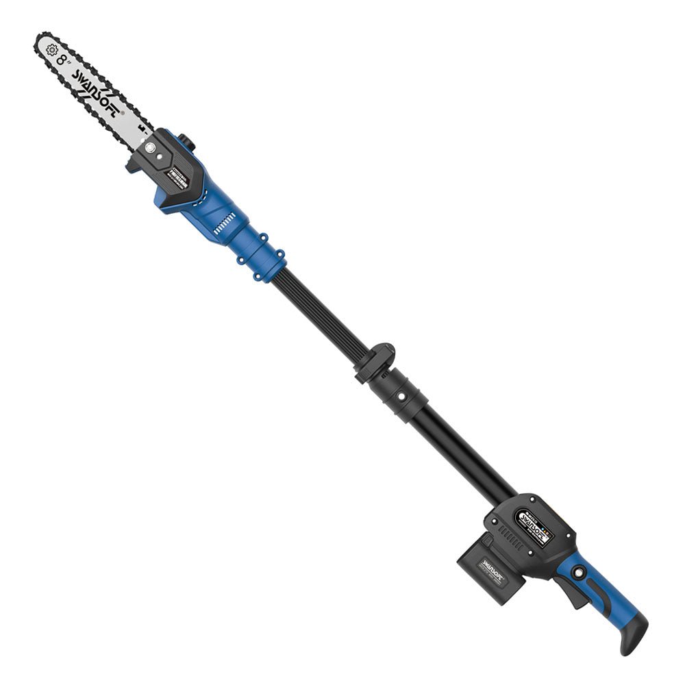 8' battery-powered pruner on telescopic pole , 21V 4Ah, professional pole pruner max 2.6m, CS-10 - Swansoft Europe