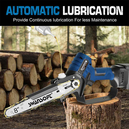 8‘ cordless pruning chainsaw with automatic lubrication, professional electric chainsaw for orchard and olive pruning CS-2 - Swansoft Europe