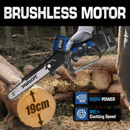 8‘ cordless pruning chainsaw with automatic lubrication, professional electric chainsaw for orchard and olive pruning CS-2 - Swansoft Europe
