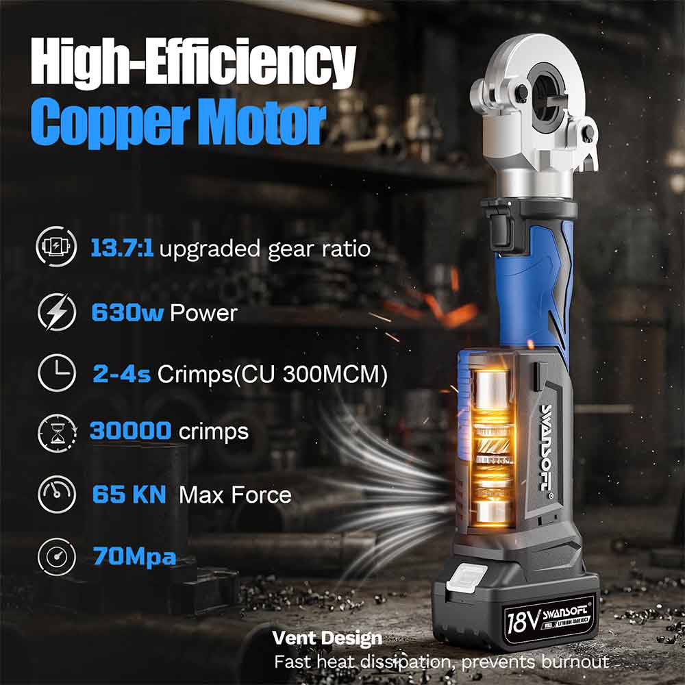 Hydraulic Battery Pipe Press Tool, V+U+TH Complete Kit, Multilayer Crimping Pliers 301B - Swansoft Europe
