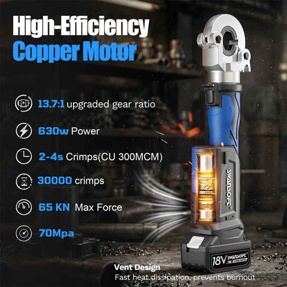 Hydraulic Battery Pipe Press Tool, V+U+TH Complete Kit, Multilayer Crimping Pliers 301B - Swansoft Europe