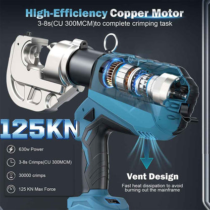 Hydraulic Cable Terminal Crimping Tool, 16mm²-400mm² Battery Lug Crimper, 400A - Swansoft Europe