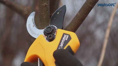 36 mm elektrische Gartenschere | | 16,8 V–2*4 Ah | Baumschere für Weinberge und Obstgärten | Betriebsdauer 8–10 h | 900 W | PRU36