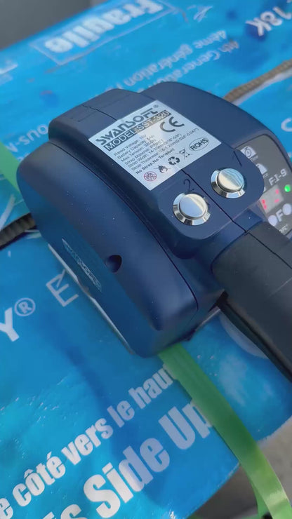 Máquina eléctrica totalmente automática para flejado, herramienta inalámbrica de alta resistencia de 3200N para flejes de PP/PET de 14-16mm, tensado y corte automáticos SST-320