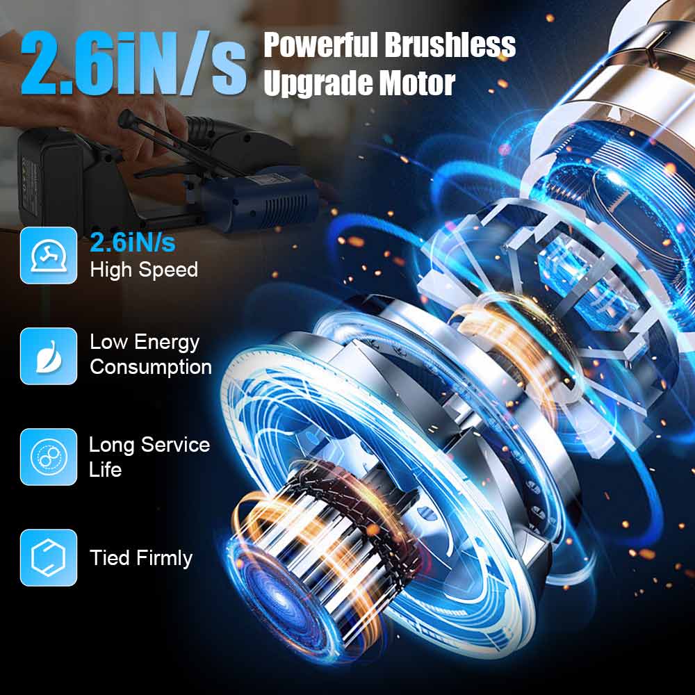 Semi-Automatic Strapping Machine, 2100N Manual Tensioning & Cutting Strapping Tool for 13-16mm PP/PET Straps, Cordless Banding Machine SST-210 - Swansoft Europe